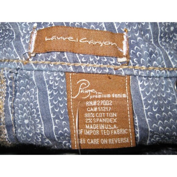 PAIGE LAUREL CANYON CROP CAPRI 28 TUSCAN with CREASE LAS PALMAS POCKET - Picture 6 of 8